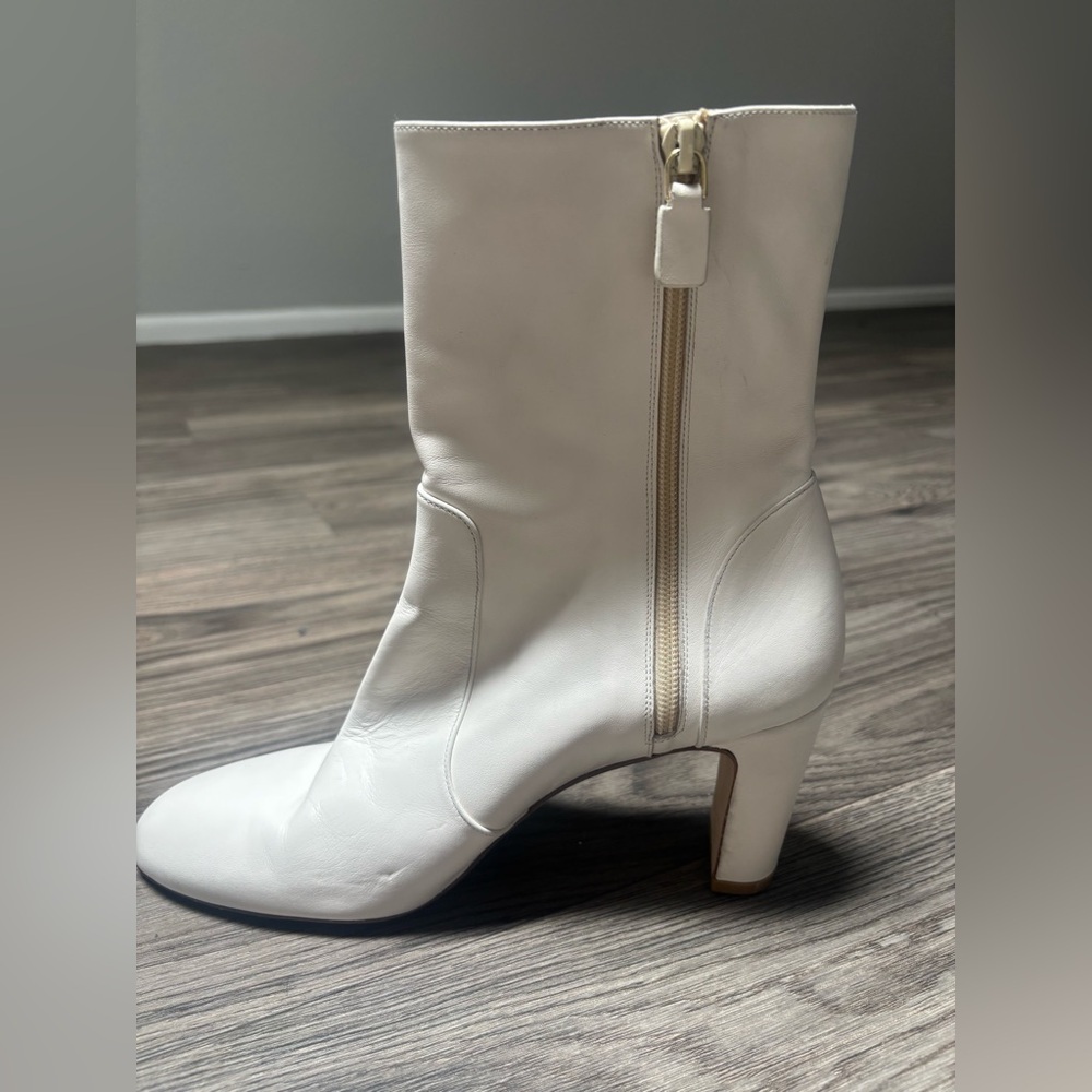 STUART WEITZMAN White Ankle Boots heels size 10 - Picture 7 of 12